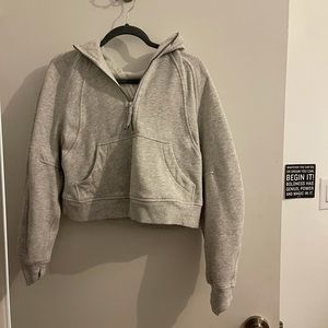 Grey lululemon cropped hoodie